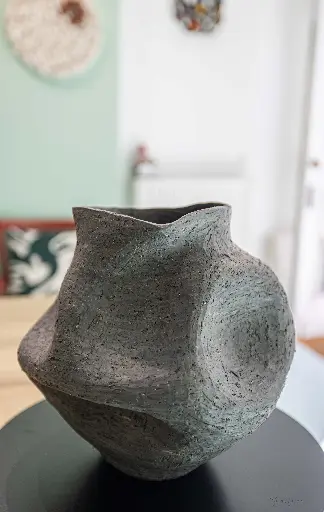 Vase brut chiffonné