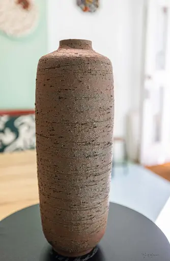 Vase chamotte bordeaux